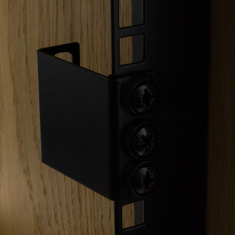 1U Rack Mounting Data Cabinet Recessing Bracket with Cage Nuts