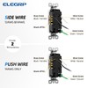 ELEGRP Decorator Wall Receptacle Outlet, Tamper Resistant 15A 125V Standard