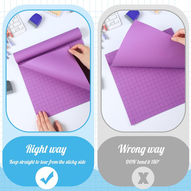 Qeeenar 8 Pads Big Sticky Notes 11 x 11 Inch