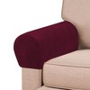PrinceDeco Thick Velvet Stretch Armrest Covers for Chairs and Sofas