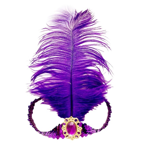 Xktei 2 Pieces Feather HeadpieceSequins 1920s Flapper HeadbandMardi Gras Carnival