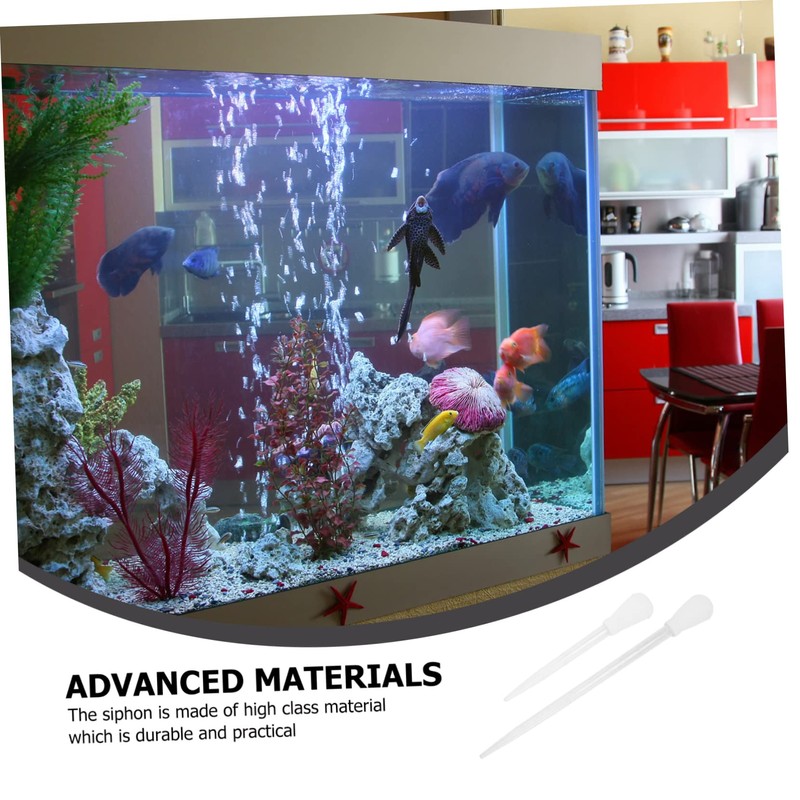 MERRYHAPY 2pcs Multipurpose Aquarium Siphon for Fish Tank Cleaning Water