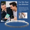 FANCIBAND To My Son Bracelet From Mom Cubic Zirconia Tennis