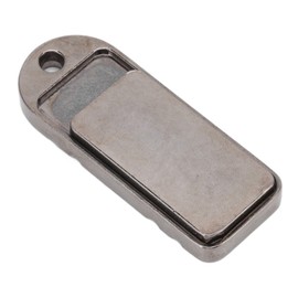 EDC Metal Fidget Slider Magnetic Fidget Push Slider Key Chain Dual Use Fingertip Stress Relief Toys for Over 14 Ruthenium Black