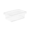 4L Litre Small Plastic Wham Storage Boxes With Lids Crystal