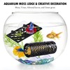 Abizoo Betta Fish Tank Accessories Decorations,Betta Tunnel Swim Tube Black