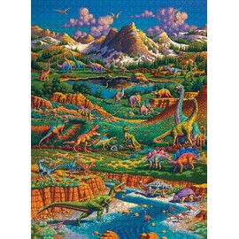 Buffalo Games - Eric Dowdle - Dinosaur Valley - 1000 Piece Puzzle - Challenging Puzzle Perfect for Game Nights - Finished Size is 26.75 x 19.75