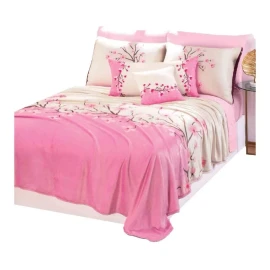 Colchas Concord Manta Colchas Concord Cobertor ultrasuave con diseño flor de cerezo de 2.2m x 1.8m