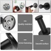 lyualma Pack of 6 Rustproof Matte Black Towel Hooks, Round