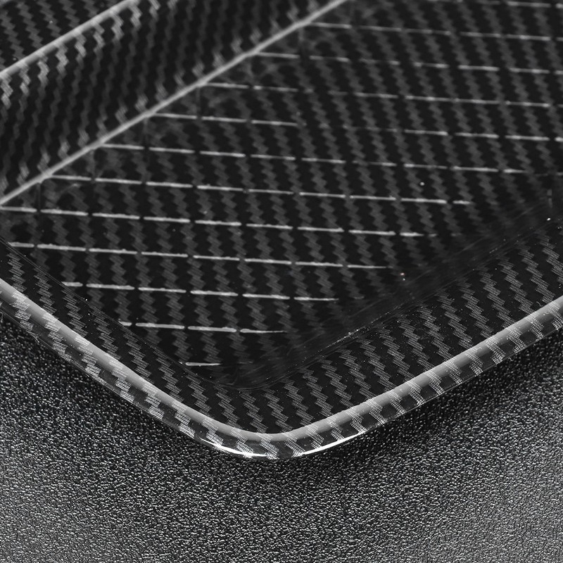 Carbon Fiber Style Rear Seat Water Cup Holder Frame Trim