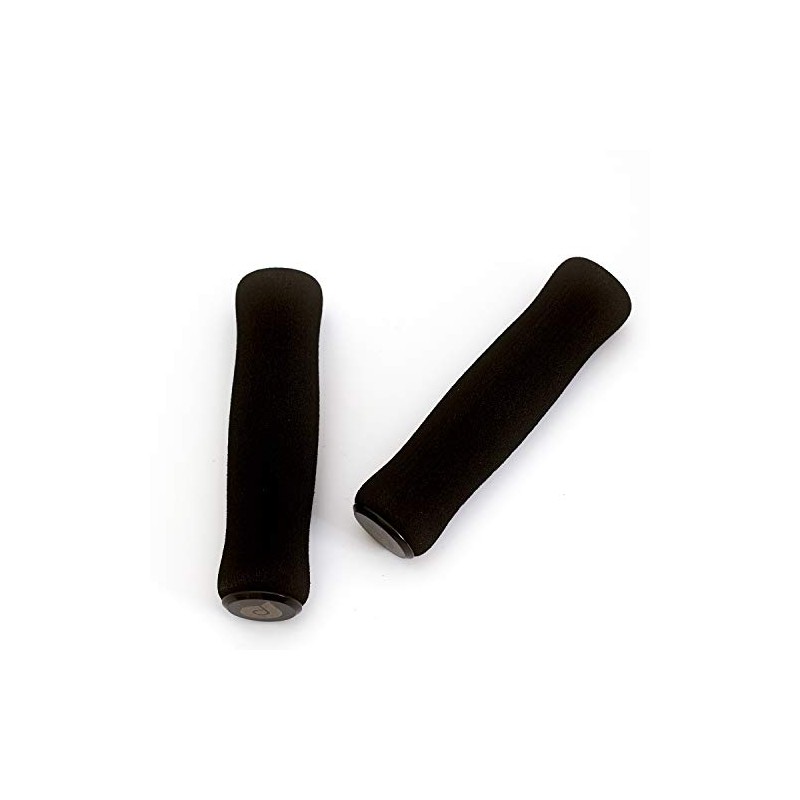 Foam M/H/S Grips + Handlebar Plugs for BROMPTON BLACK