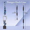 2 PK Blue Bungee Dock Lines for Boats 2FT with