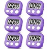 6 Pack Digital Kitchen Timer Magnetic Digital Timer with Big