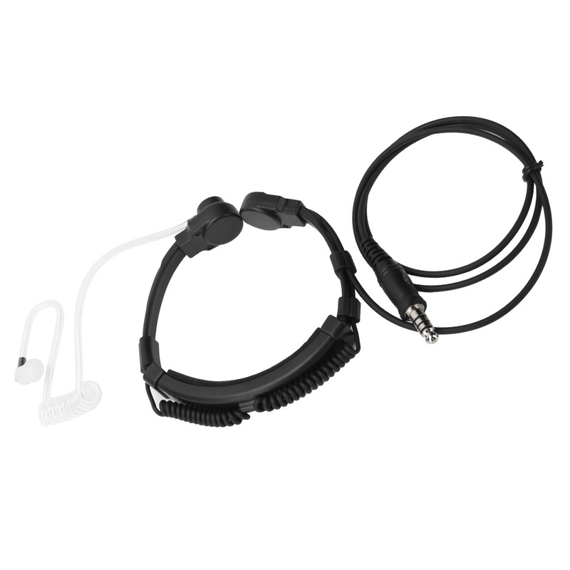 Telescopic Throat Vibration Microphone Earphone Headphone for Walkie Talkie Radio