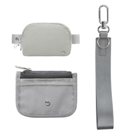 Crossbody Fanny Pack, Waterproof 1.3 L Everywhere Belt Bag with Adjustable Strap, Fashion Crossbody Waist Pack fashion waist:_Gray 3-Piece Set