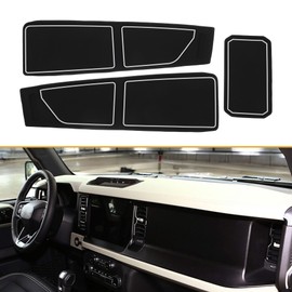 Partuto Dashboard Cover Anti Dust Dash Cover Mat Carpet for Ford Bronco Accessories 2021-2024 Silicone Black Gray