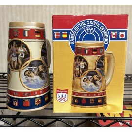 Budweiser Anheuser-Busch 1988 Commemorative Seoul Summer Olympic Games Beer Stein/Mug