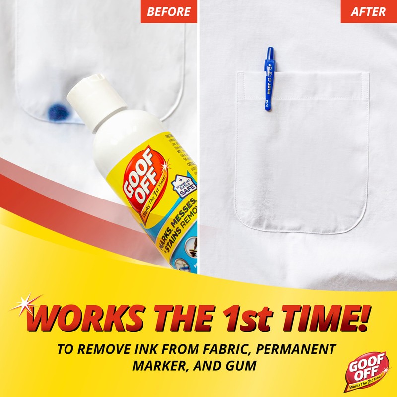 Goof Off Marks, Messes & Stains Remover, 8 fl. oz.,