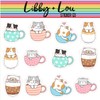 Cat Tea Cups Planner Sticker | Libby and Lou Sticker