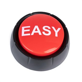 REFARICO Easy Button for Quiz Competition and Family, Funny Button with Sound Effects, Button Desk Accessories, Gag Gifts for Man and Women - Easy