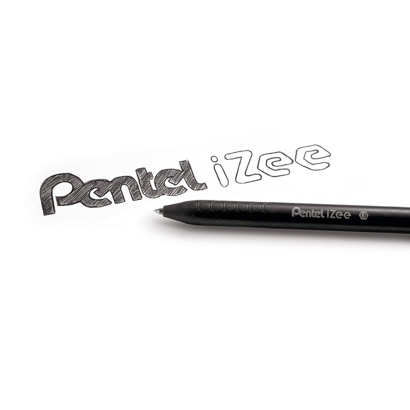 Pentel BX470/8 iZee Retractable Ballpoint Pen with Metal Clip Wide
