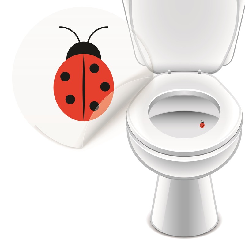6 x Toilet Stickers Bathroom Equipment Pub Pissoir Urinal Funny