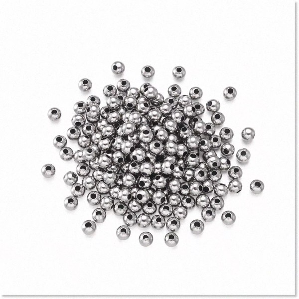 ZZ Zephyrzone 1000pcs Premium 304 Stainless Steel Ball Beads -