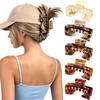 Hat Hair Claw Clips for Women, Square Claw Clips for