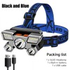 5 LED Rechargeable Headlamp, USB Charging Head Light with Adjustable