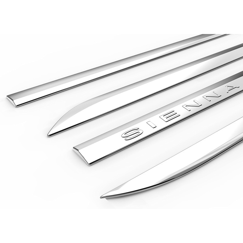 Kojem 4 Pcs Chrome Outside Door Body Side Molding Trim