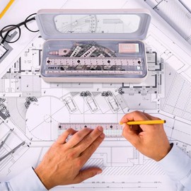 MHwan Maths Set, a Complete Learning Kit, Equipped with a Sturdy and Exquisite Shock-Proof Outer Box, Maths Sets for Secondary School That is Loved by Children is Durable and Not Easy to Break
