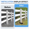 uxcell 4Pcs Post Base Cover, 4.25"x3" (Internal Size 1.25"x2") PVC