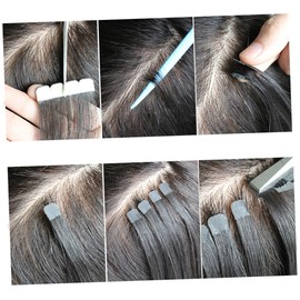 Ipetboom 2pcs Real Human Hair Wigs Tape in Extensions Straight Seamless Hair Extensions for Women