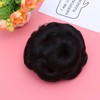SAFIGLE 1pc Flower Design Hair Bun Clip Natural Black Synthetic