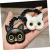Baluue 6pcs Cute Cat Hair Ties for Girls Elastic Ponytail