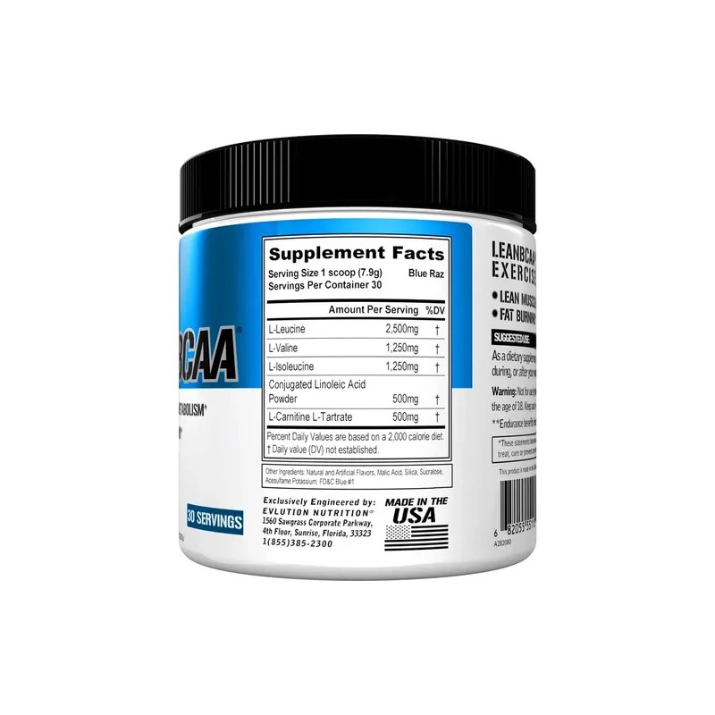 Evlution Lean Bcaa Polvo Sin Estimulantes Con Cla Carnitina