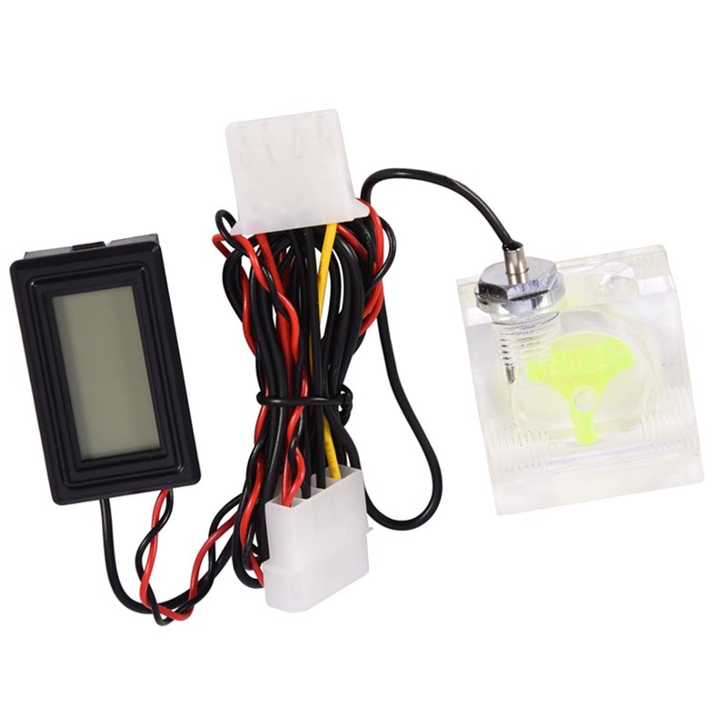 G1 4 Inline Pc Water Cooling Flow Meter Temperature Flow
