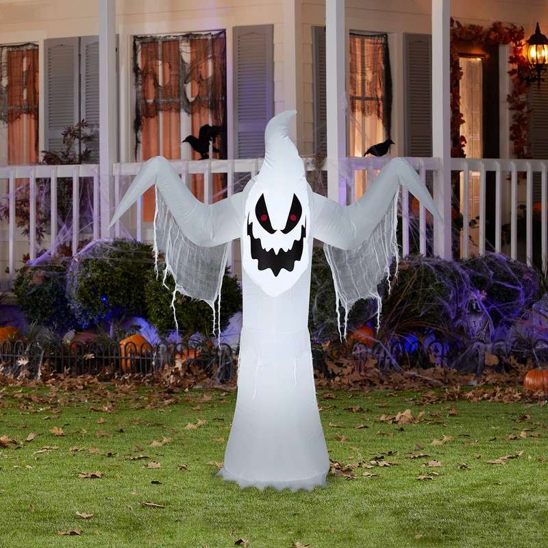 Gemmy Airblown Inflatable Creepy Ghost, 5 ft Tall, White