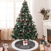 Ywlake Christmas Tree Skirt Large Luxury Faux Fur White Grey