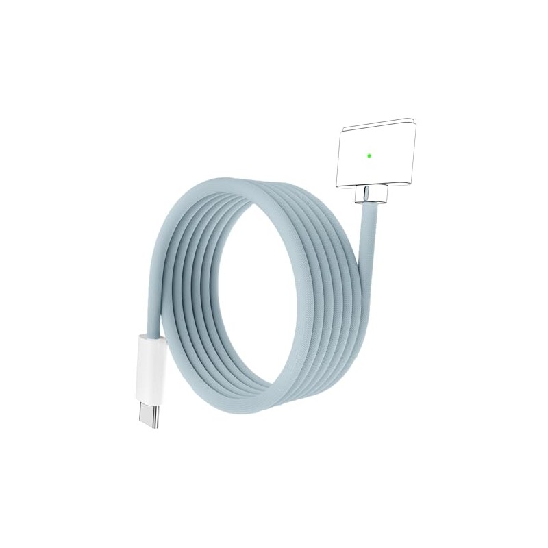 GJWSGAO Magnetic 3 Cable 140W PD Braided Nylon for MacBook