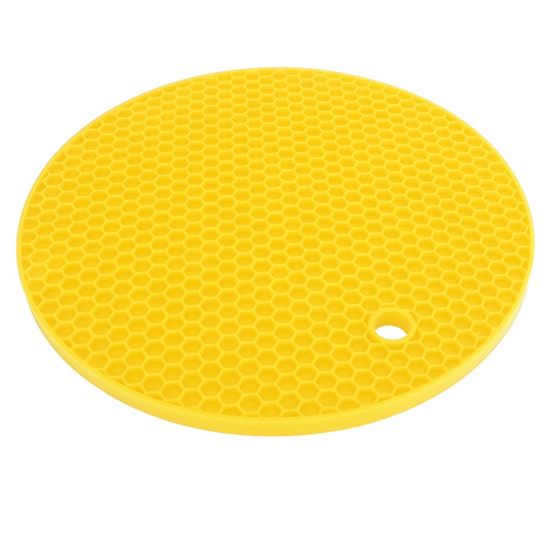 5Pcs Silicone Trivet Mat Square Round Honeycomb Hot Pad Non