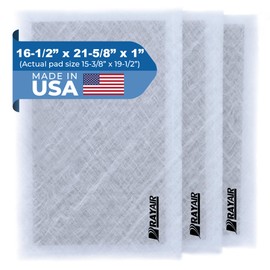 RAYAIR SUPPLY 16 1/2 x 21 5/8 Replacement Filter Pads Compatible with Dynamic Air Cleaner 16 1/2 x 21 5/8 Refills (3 Pack) White