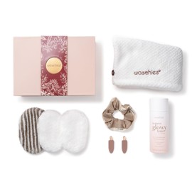 Waschies 10-Piece Deluxe Gift Set for Women - Gift Box with Make-Up Pads, Toner Pads, Hair Turban and More - Gentle Cleaning - Washable, Reusable & Sustainable - All Skin Types