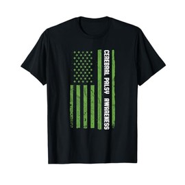 Cerebral Palsy Awareness Month American Flag CP T-Shirt