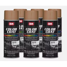 SEM 15173 Color Coat Camel Flexible Auto Body Paint 12 oz each (6 Pack)