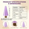 18 Pcs Wax Replacement Head Tips,Nail Rhinestone Picker (Purple)
