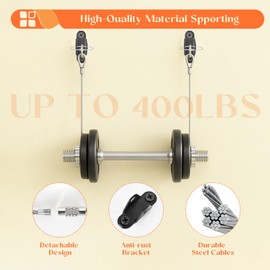 KOVOSCH 10 Pair Furniture Anchors for Baby Proofing, Stainless Steel Furniture Straps with Anti-Tip Anchors Secure 400 lbs, Protect Baby and Pet from Falling Furniture and Earthquake, Black