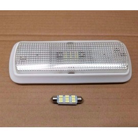 Vital All-Terrain Hard Top Complete Clear Dome Light Assembly, Cover Lens & LED Bulb for Jeep Wrangler TJ, YJ, CJ7