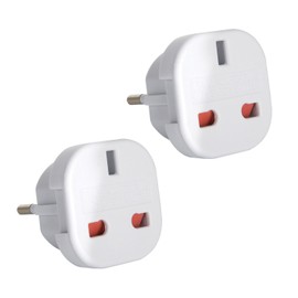 TEC UK TEC UK - 2 x UK to EU Europe European Travel Adapter suitable for France, Germany, Spain, Egypt, China - Refer to Product description for Country list