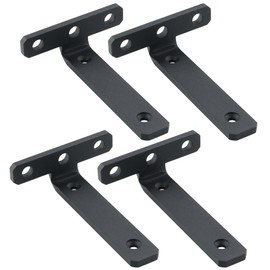 Alise Floating Shelf Brackets,Black L Brackets for Wood,Wall Brackets for Shelves,Heavy Duty L Bracket Metal Shelving Corner Brace Supports for Home,Garden,Office and DIY,10''x4''x1'',Pack of 4